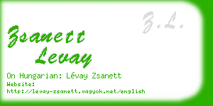 zsanett levay business card